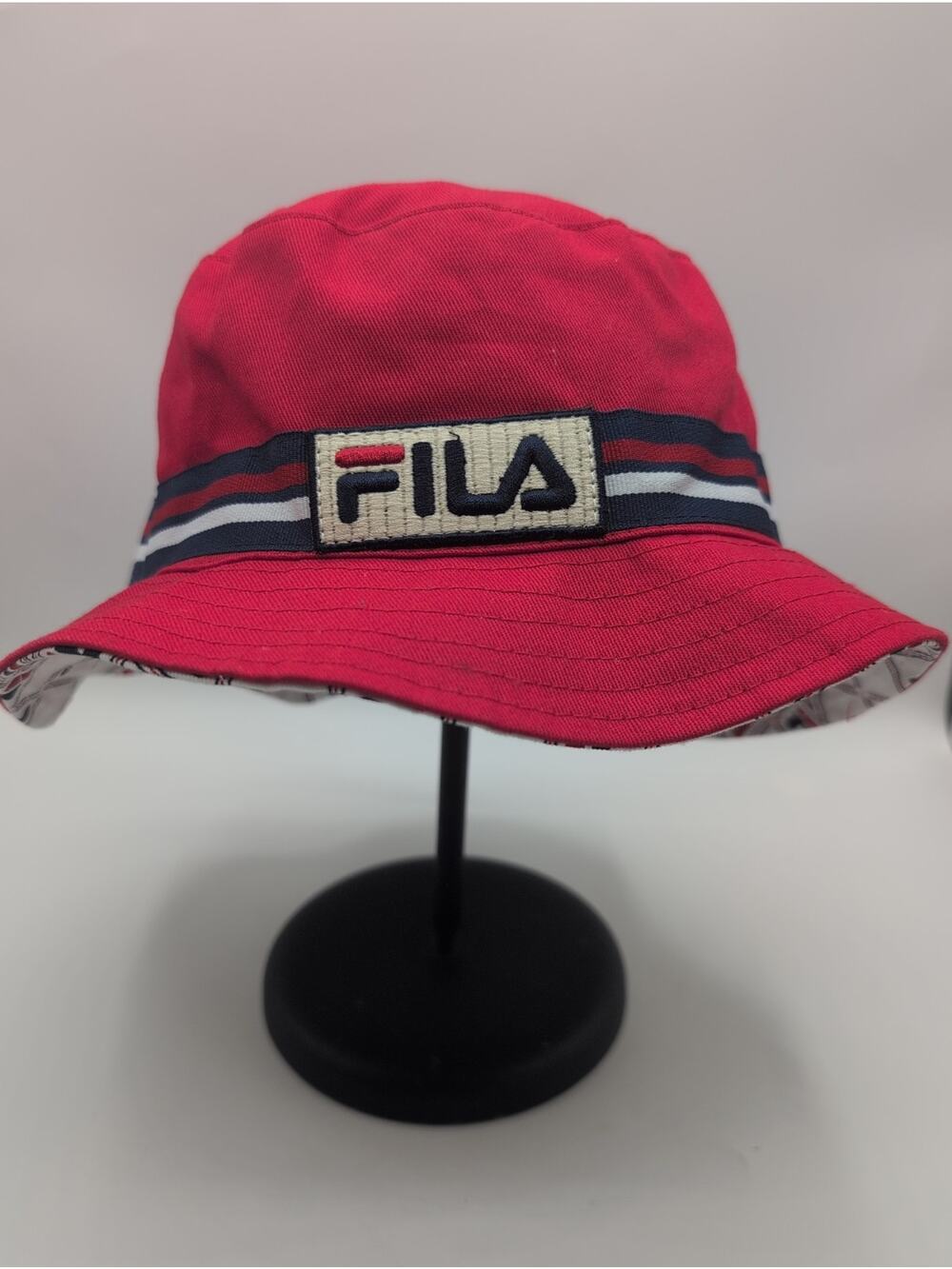 Unisex 100% Cotton Twill Reversible Bucket Hat Red OSFM Kids Child NWT NEW